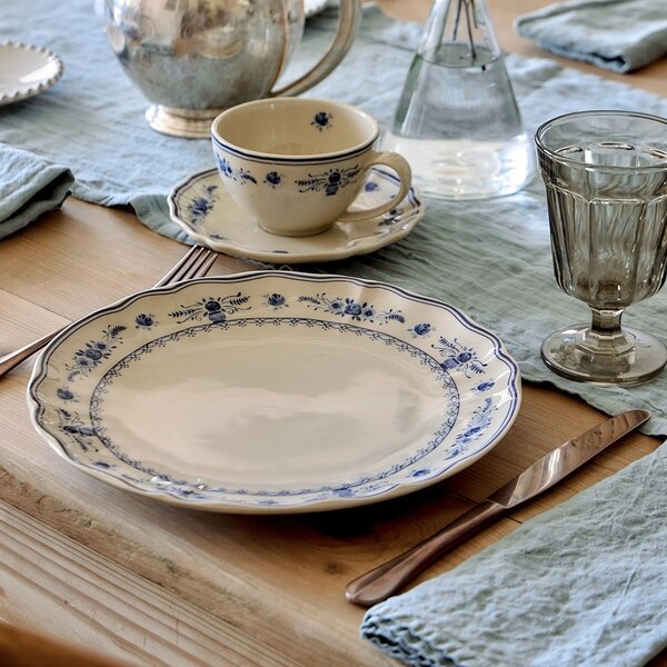 Piatto blu/beige in gres ø 27 cm Vila – Costa Nova