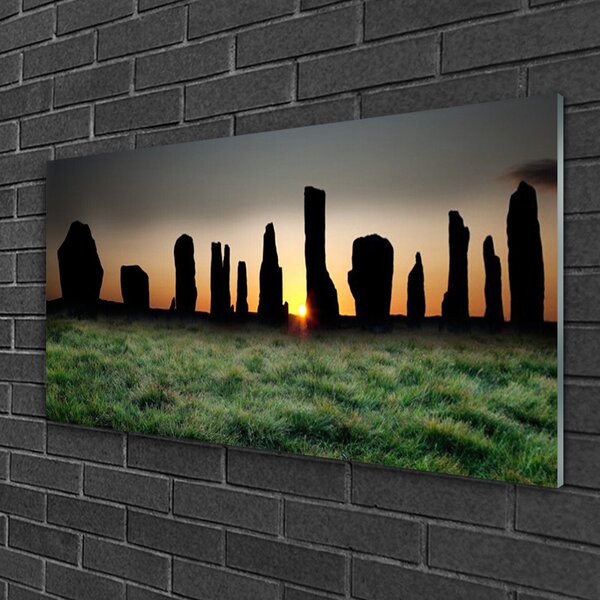 Quadro su vetro Arte rupestre 100x50 cm 2 appendini