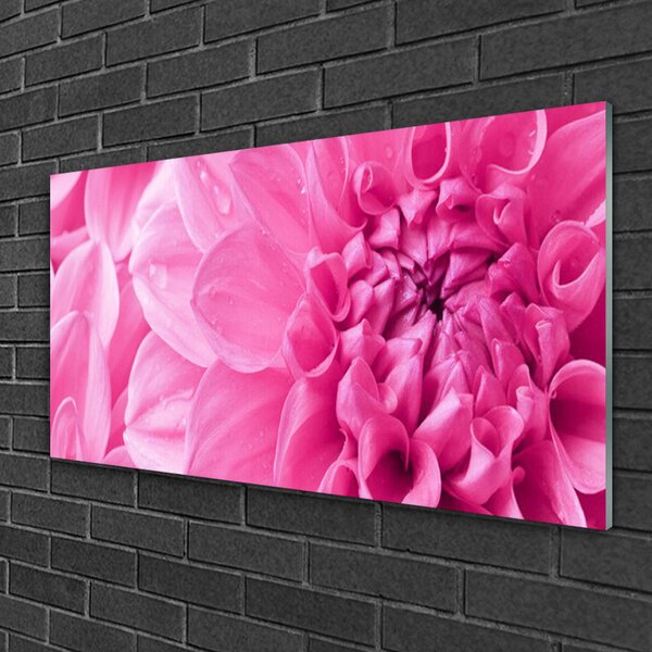 Quadro vetro Fiori Pianta naturale 100x50 cm 2 appendini