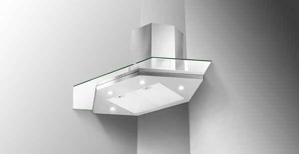 Faber Cappa Cucina Aspirante ad Angolo Larghezza 90 cm Profondit 96 cm Classe C colore Inox - 325.0537.824 PREMIO ANGOLO/SP X/V A90
