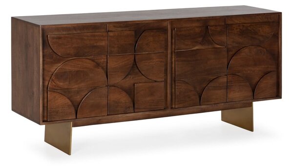 Cassettiera marrone in mango massiccio 165x76x40 cm Trisha – MOME