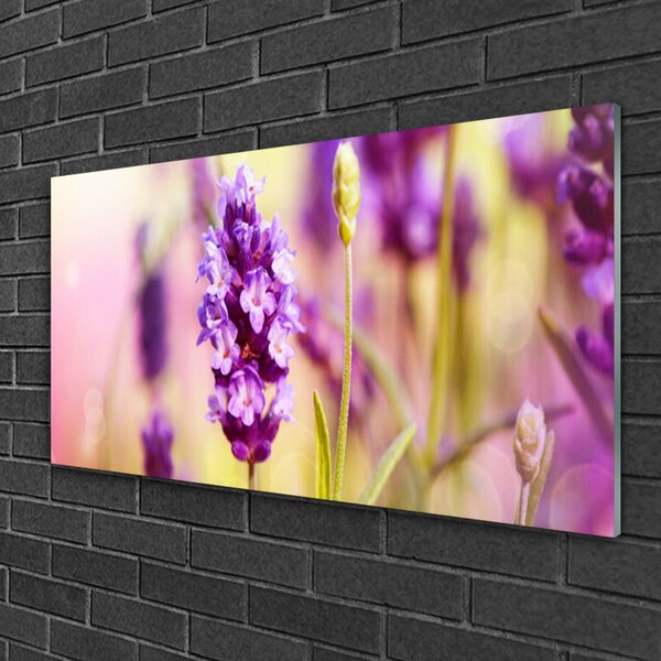 Quadro su vetro Fiori Pianta naturale 100x50 cm 2 appendini