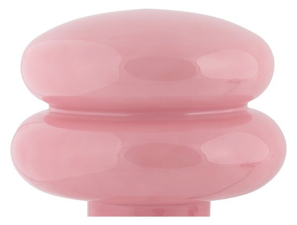 Lampada da tavolo rosa in vetro (altezza totale 24 cm) Incesante – Leitmotiv