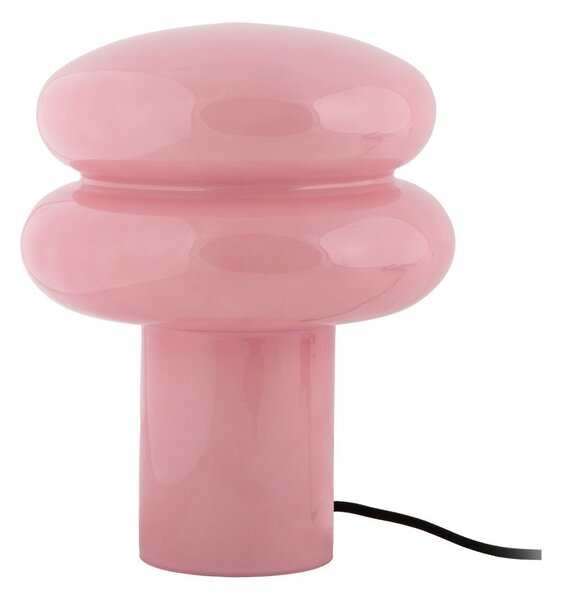 Lampada da tavolo rosa in vetro (altezza totale 24 cm) Incesante – Leitmotiv