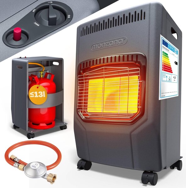 Stufa a gas portatile - 4200 W - 3 livelli di riscaldamento