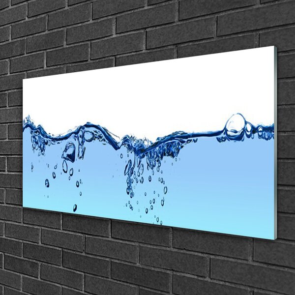 Quadro in vetro Arte dell'acqua 100x50 cm 2 appendini