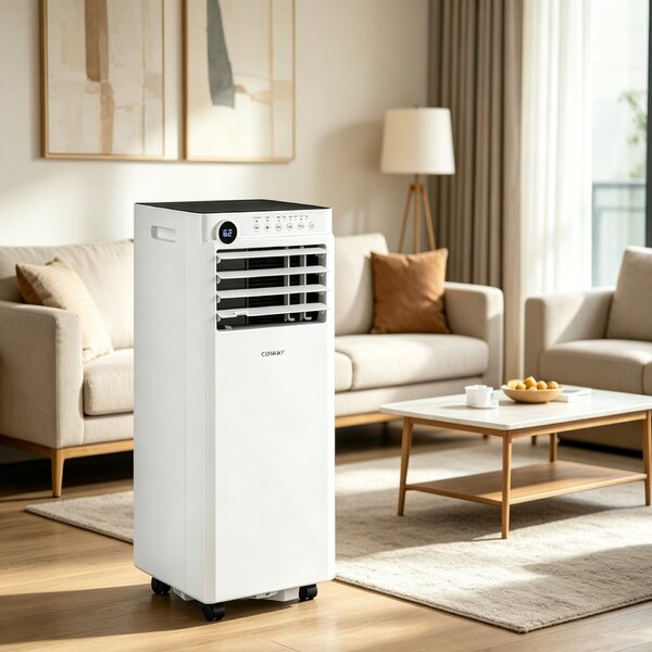 Costway Climatizzatore portatile 4 in 1 con raffreddamento, Condizionatore portatile 8000 BTU