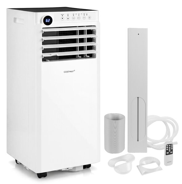 Costway Climatizzatore portatile 4 in 1 con raffreddamento, Condizionatore portatile 8000 BTU