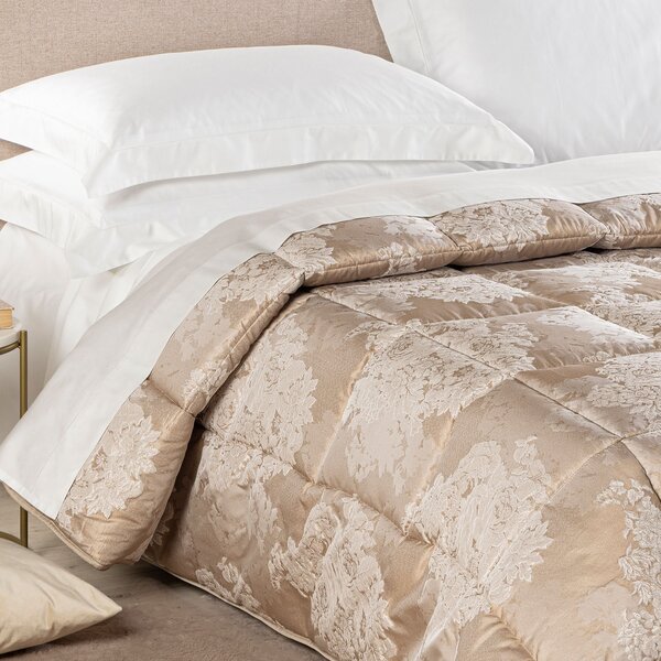 Trapunta MATRIMONIALE Gloria BISCOTTO Raso Jacquard Caleffi