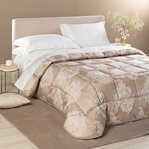 Trapunta MATRIMONIALE Gloria BISCOTTO Raso Jacquard Caleffi