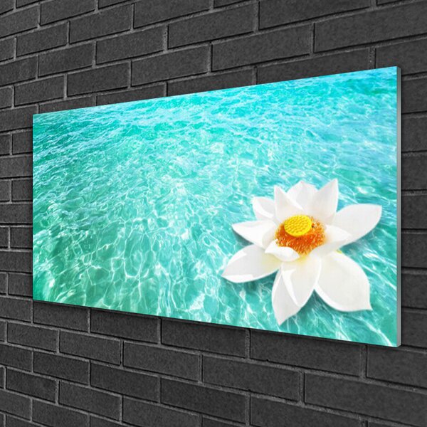 Quadro di vetro Arte dei fiori d'acqua 100x50 cm 2 appendini