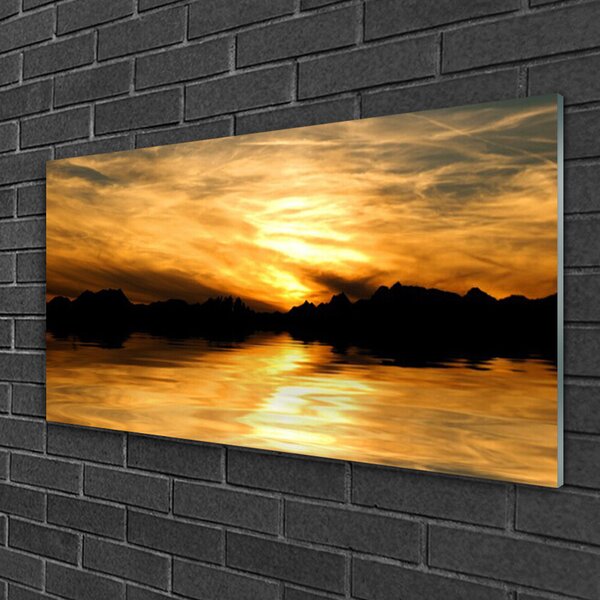 Quadro su vetro Grafica astratta 100x50 cm 2 appendini