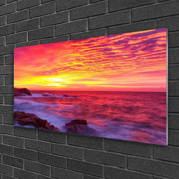 Quadro vetro Astrazione Ovest 100x50 cm 2 appendini