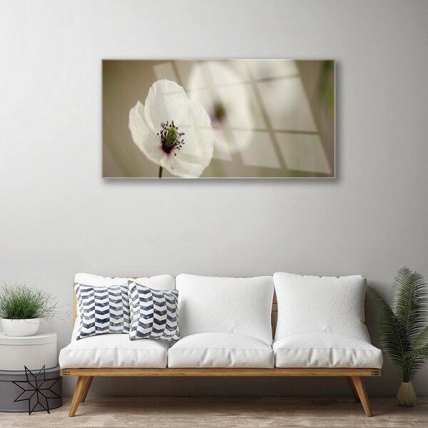 Quadro su vetro Fiore Pianta naturale 100x50 cm 2 appendini