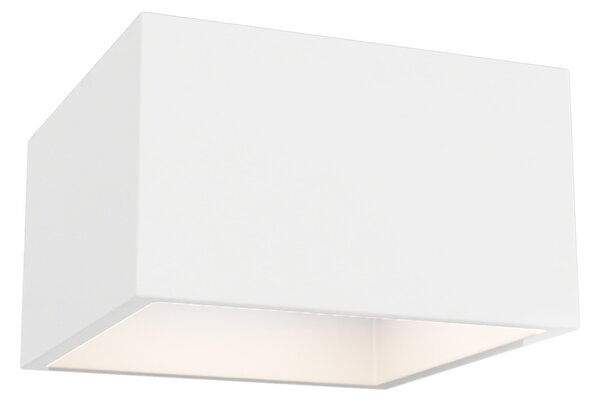 Plafoniera Quadrata da Soffitto GX53 in Gesso - Serie ESSENZA