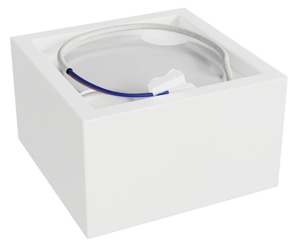 Plafoniera Quadrata da Soffitto GX53 in Gesso - Serie ESSENZA