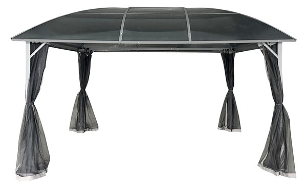 Gazebo in metallo Dominican 3x4 con zanzariera Garden Point antracite