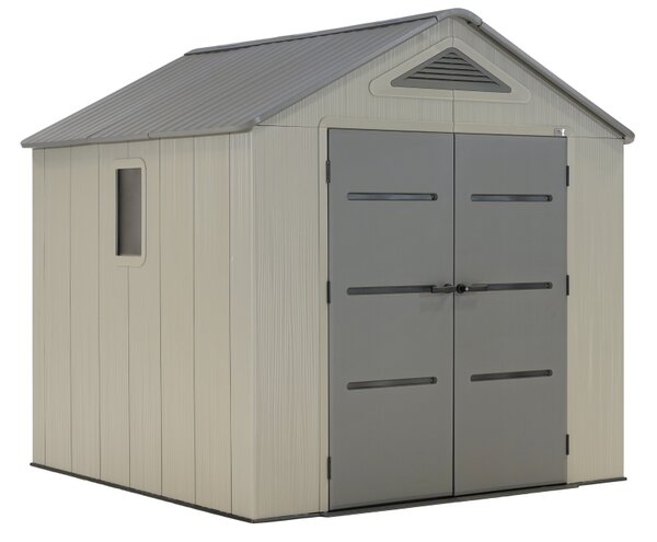 Casetta per attrezzi in plastica Boston 2,5 x 2,46 m CoverTech grigio