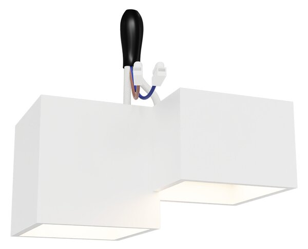Plafoniera Quadrata da Soffitto 2xGX53 in Gesso - Serie ESSENZA