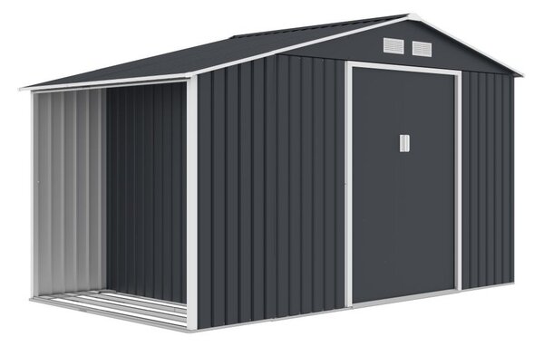 Skagen casa degli attrezzi in metallo con legnaia 3,4 x 1,9 m Store Boss antracite