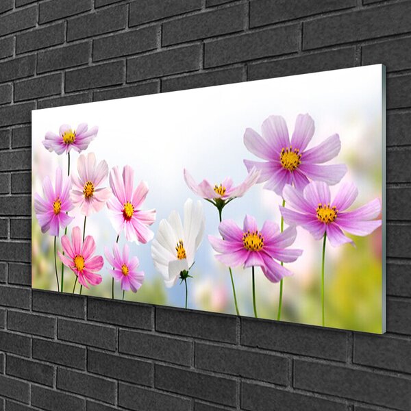 Quadro vetro Fiori Pianta naturale 100x50 cm 2 appendini