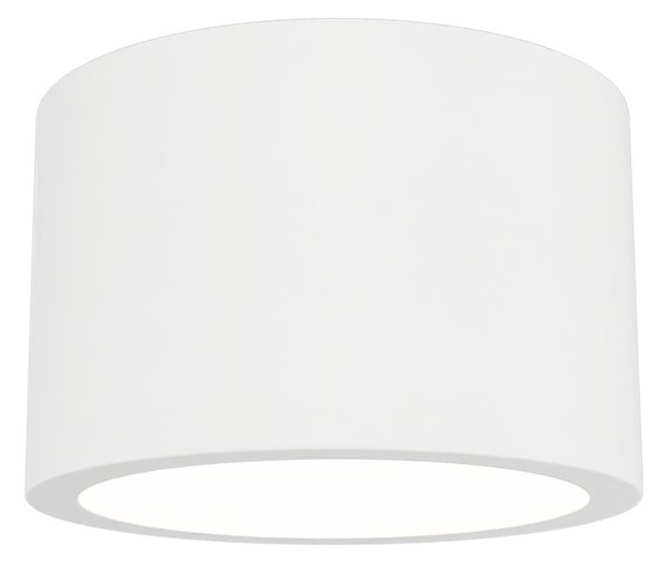 Plafoniera Tonda da Soffitto GX53 in Gesso Pitturabile - Serie VOLUMI