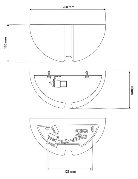 Applique da Parete G9 CONFINE in Gesso Pitturabile