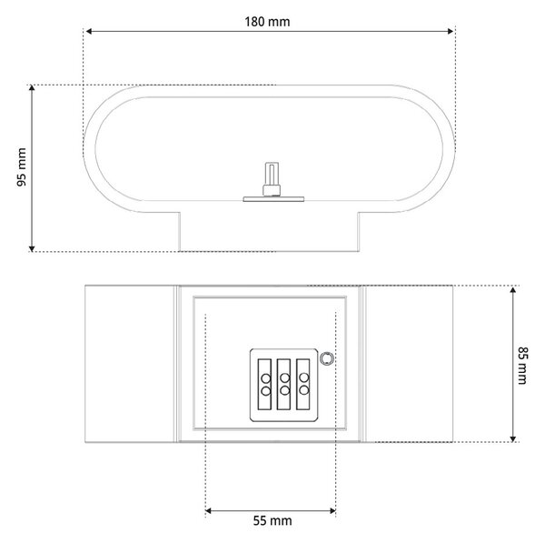 Applique da Parete LINEAR in Gesso Pitturabile G9
