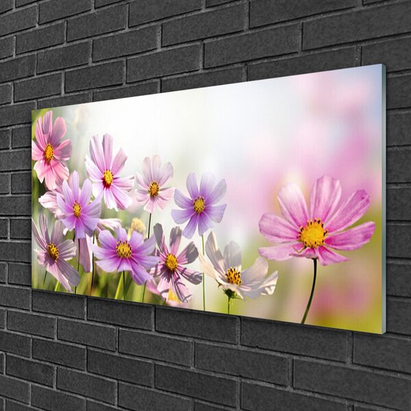 Quadro vetro Fiori Pianta naturale 100x50 cm 2 appendini