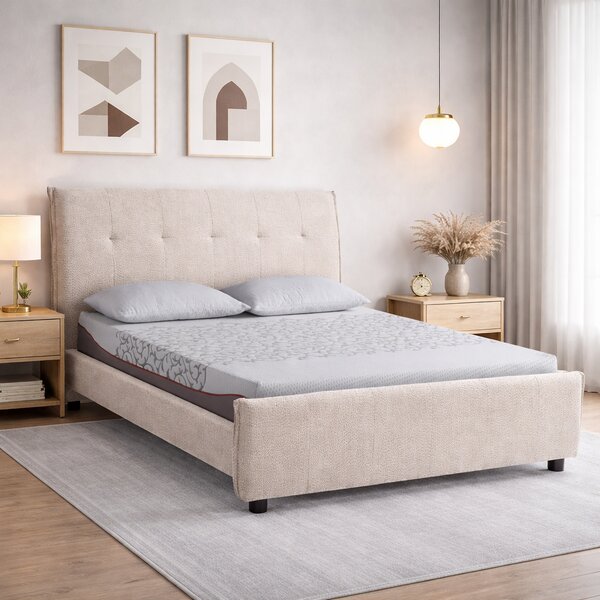 KIT Letto Matrimoniale DALLAS con Materasso MILLENIUM Beige
