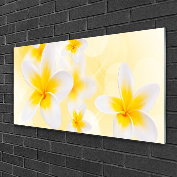 Quadro in vetro Fiori Pianta naturale 100x50 cm 2 appendini