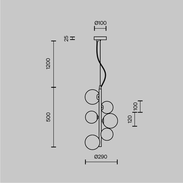 Lampadario Contemporaneo Dallas Metallo Oro 6 Luci Diffusori Vetro Cognac
