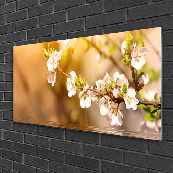 Quadro in vetro Fiori Pianta Natura 100x50 cm 2 appendini