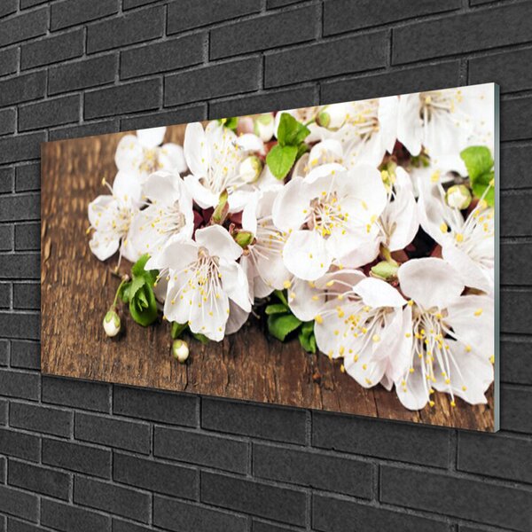 Quadro vetro Fiori Pianta naturale 100x50 cm 2 appendini