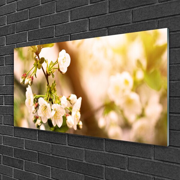 Quadro vetro Fiori Pianta naturale 100x50 cm 2 appendini