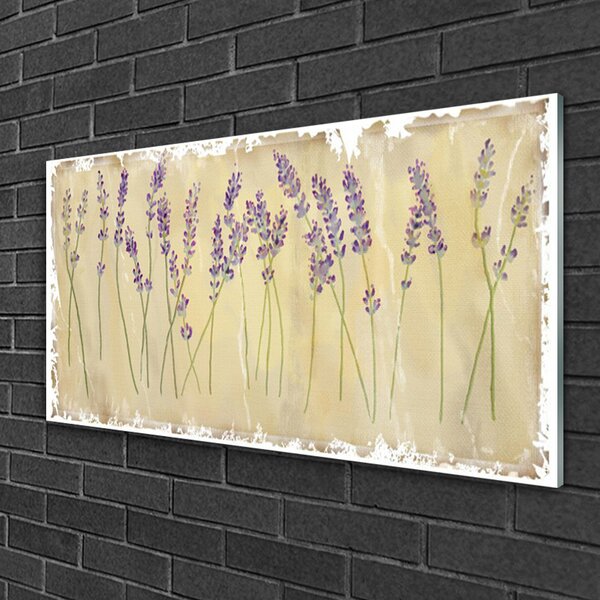 Quadro vetro Fiori Pianta naturale 100x50 cm 2 appendini