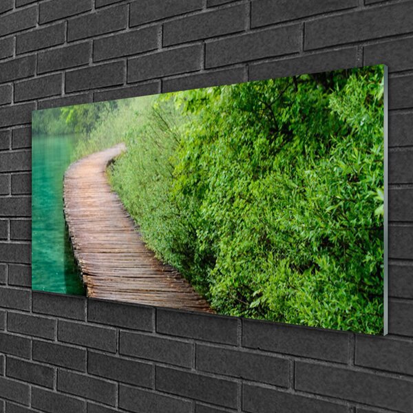 Quadro vetro Ponte Alberi Architettura 100x50 cm 2 appendini