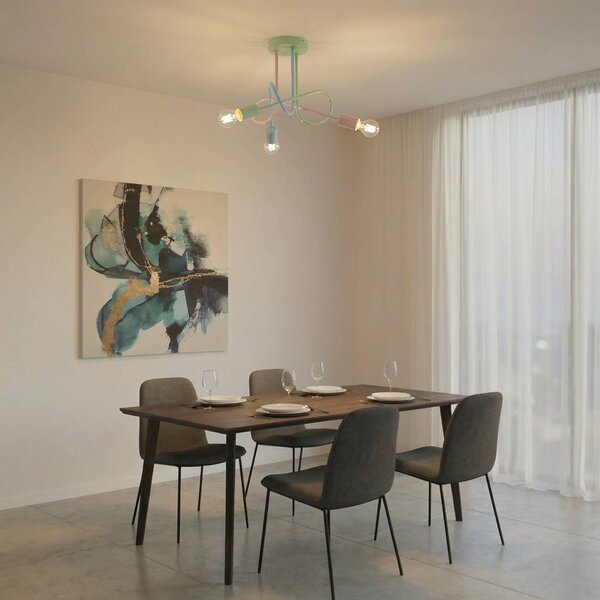 Plafoniera soffitto Oxford HELAM, dimmerabile, Multicolore, Soggiorno / Sala da pranzo, Metallo, Moderno, Plafoniera