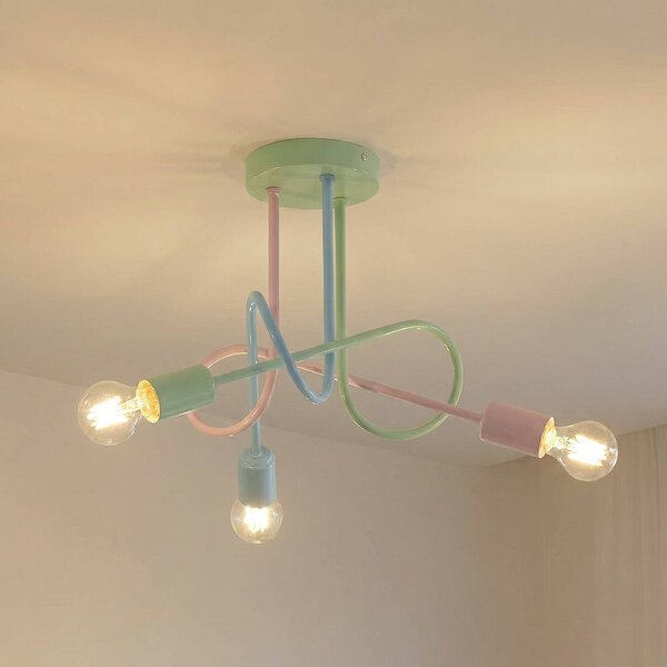 Plafoniera soffitto Oxford HELAM, dimmerabile, Multicolore, Soggiorno / Sala da pranzo, Metallo, Moderno, Plafoniera