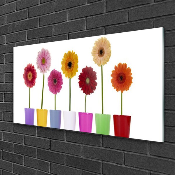 Quadro su vetro Fiori Pianta naturale 100x50 cm 2 appendini