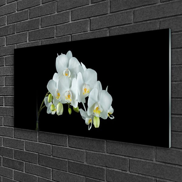Quadro di vetro Fiori Pianta naturale 100x50 cm 2 appendini