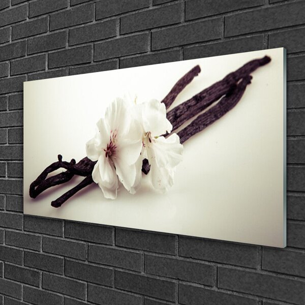Quadro vetro Fiori Pianta naturale 100x50 cm 2 appendini