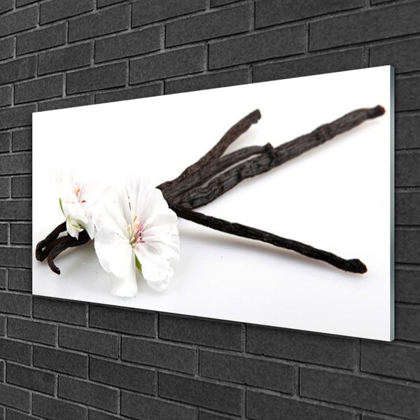 Quadro su vetro Fiore Pianta naturale 100x50 cm 2 appendini