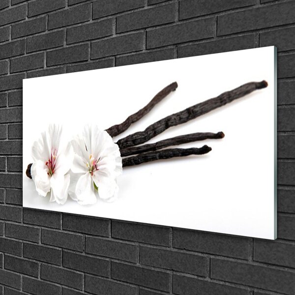 Quadro su vetro Fiore Pianta naturale 100x50 cm 2 appendini
