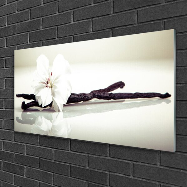 Quadro vetro Fiore Pianta naturale 100x50 cm 2 appendini