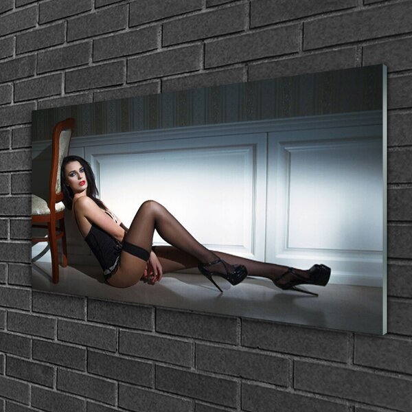 Quadro di vetro Nudo femminile 100x50 cm 2 appendini