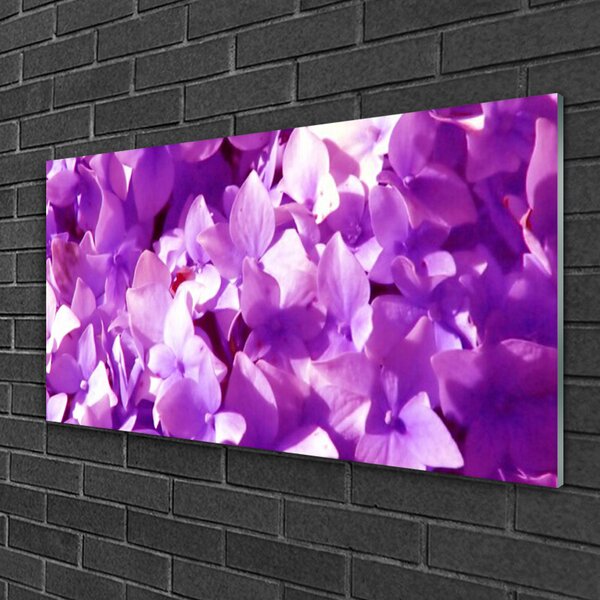 Quadro in vetro Fiori Pianta naturale 100x50 cm 2 appendini