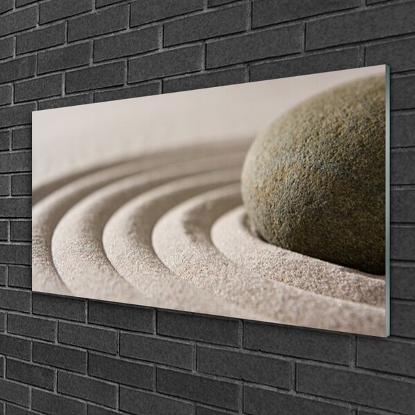 Quadro su vetro Arte della sabbia in pietra 100x50 cm 2 appendini