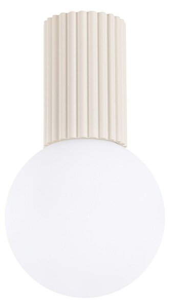 Plafoniera color crema con paralume in vetro ø 12 cm Orbital – Sollux