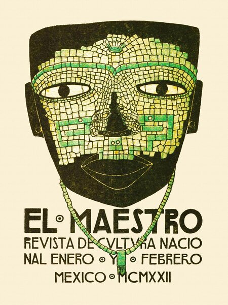 Stampa artistica El Maestro Magazine Cover No 2 Mexican Art Culture, (30 x 40 cm)